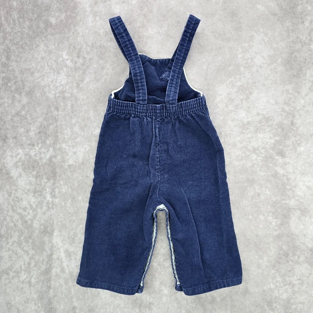 Toddle Time Vintage Navy Blue Corduroy Overalls